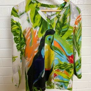 Chico’s 3/4 sleeve V-necked Top